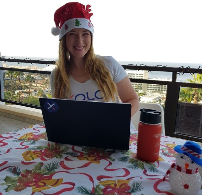 Our accountant Annika decided to take her family to Tenerife for the winter and work from under the palm trees. 