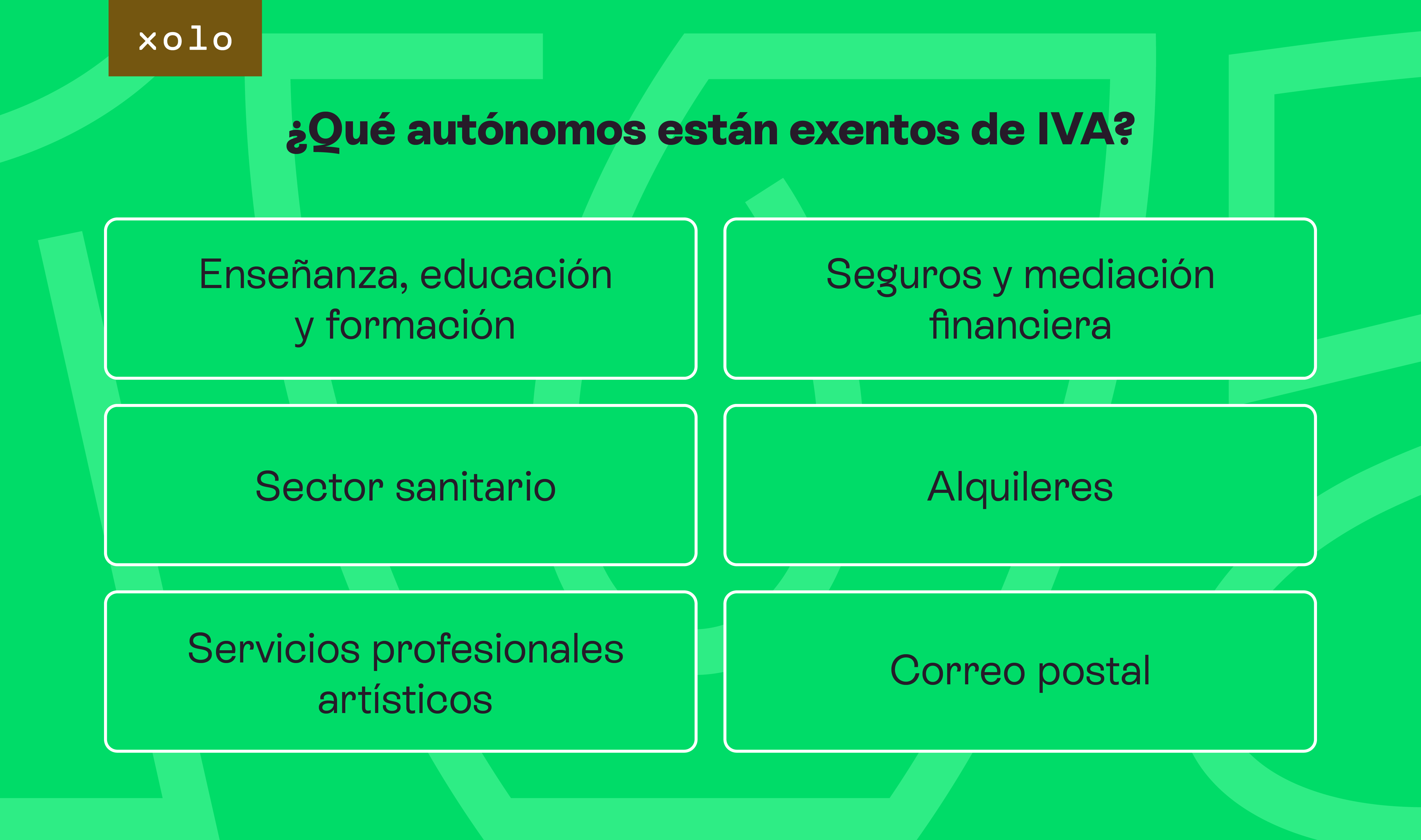 virtual Centelleo acuerdo Autónomos: ¿qué actividades están exentas de IVA?